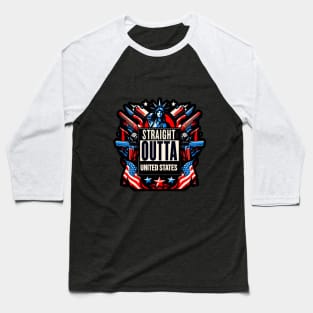 Straight Outta United States Baseball T-Shirt